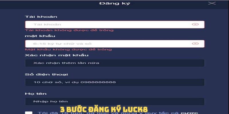 3 bước đăng ký thành công