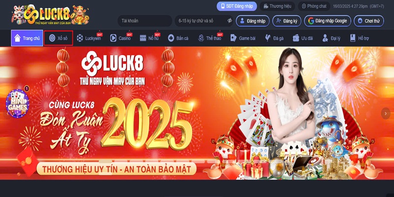 Thông tin sảnh xổ số Luck8