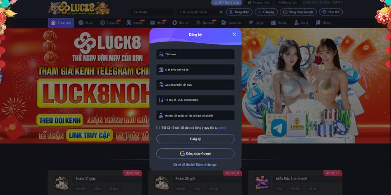 Hướng dẫn các bước tham gia cá cược thể thao Luck8