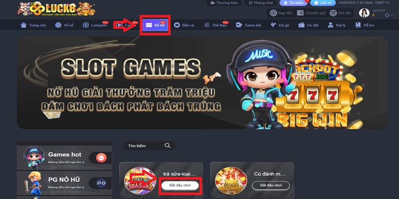 Hướng dẫn tân thủ chơi game slot Luck8